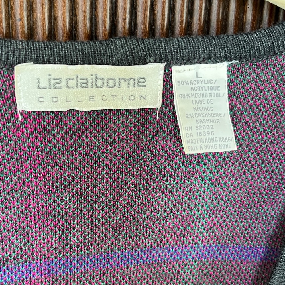 Liz Claiborne Vintage 80's Wool Cashmere Long Grey Sweater
Cardigan - Picture 11 of 14